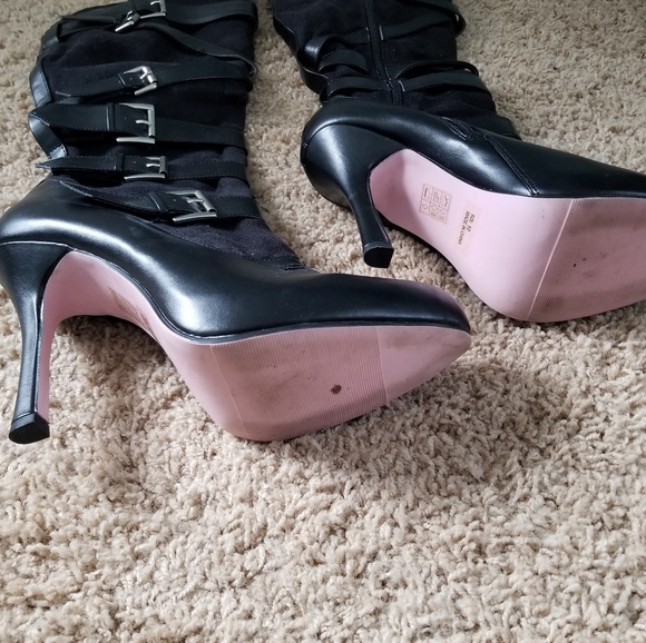 🔥Knee Buckled Bandito Black Boots sz 10 - Picture 5 of 6